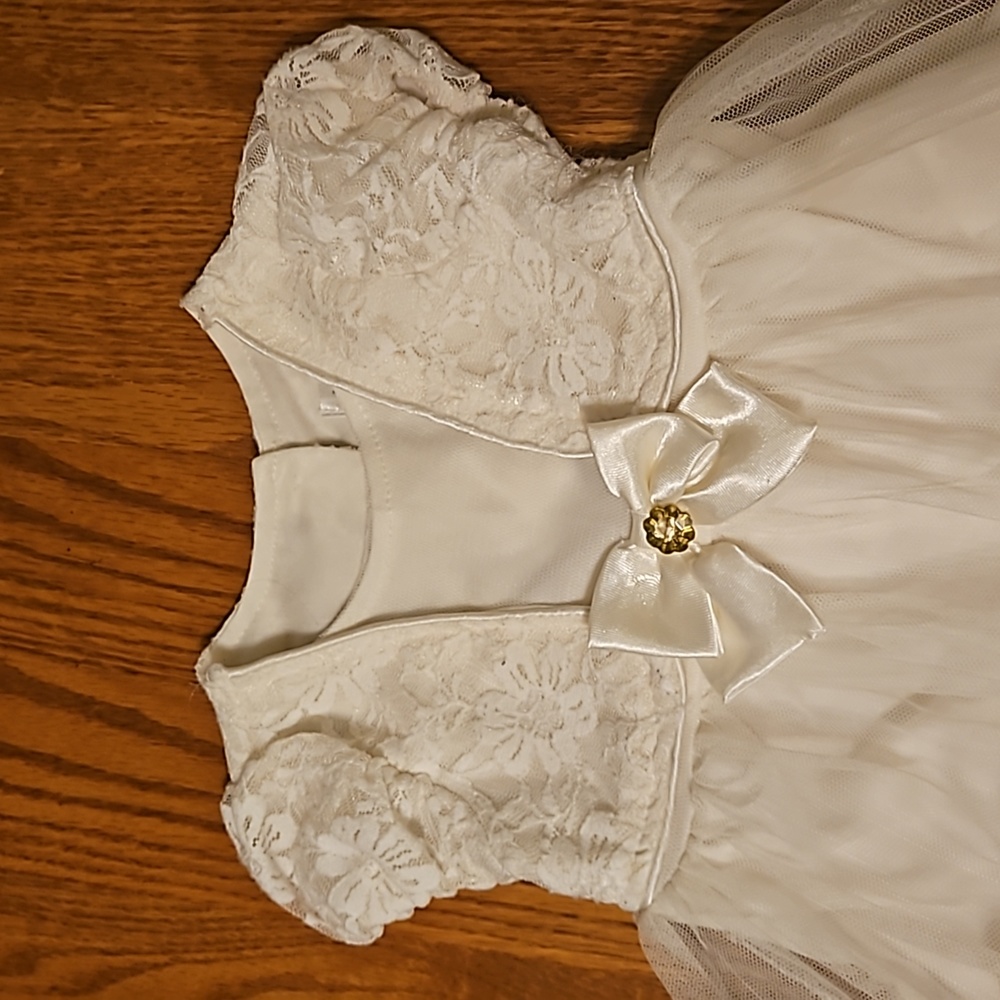 Baby Satin Roses Dress - Picture 3 of 7